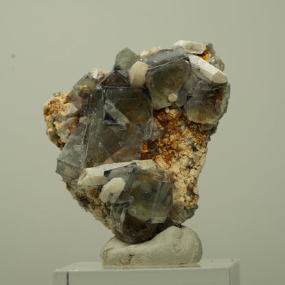 Rare Fluorite fantôme cubique, Quartz, Orthose Brandberg, Namibie 39*34*17mm #13711