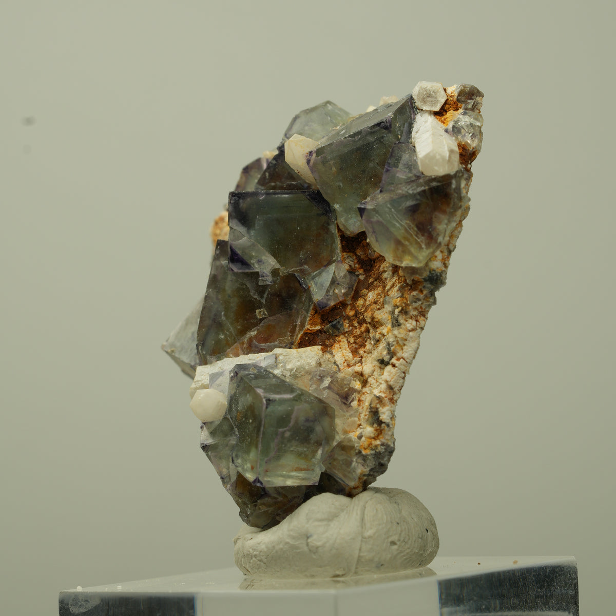 Rare Fluorite fantôme cubique, Quartz, Orthose Brandberg, Namibie 39*34*17mm #13711