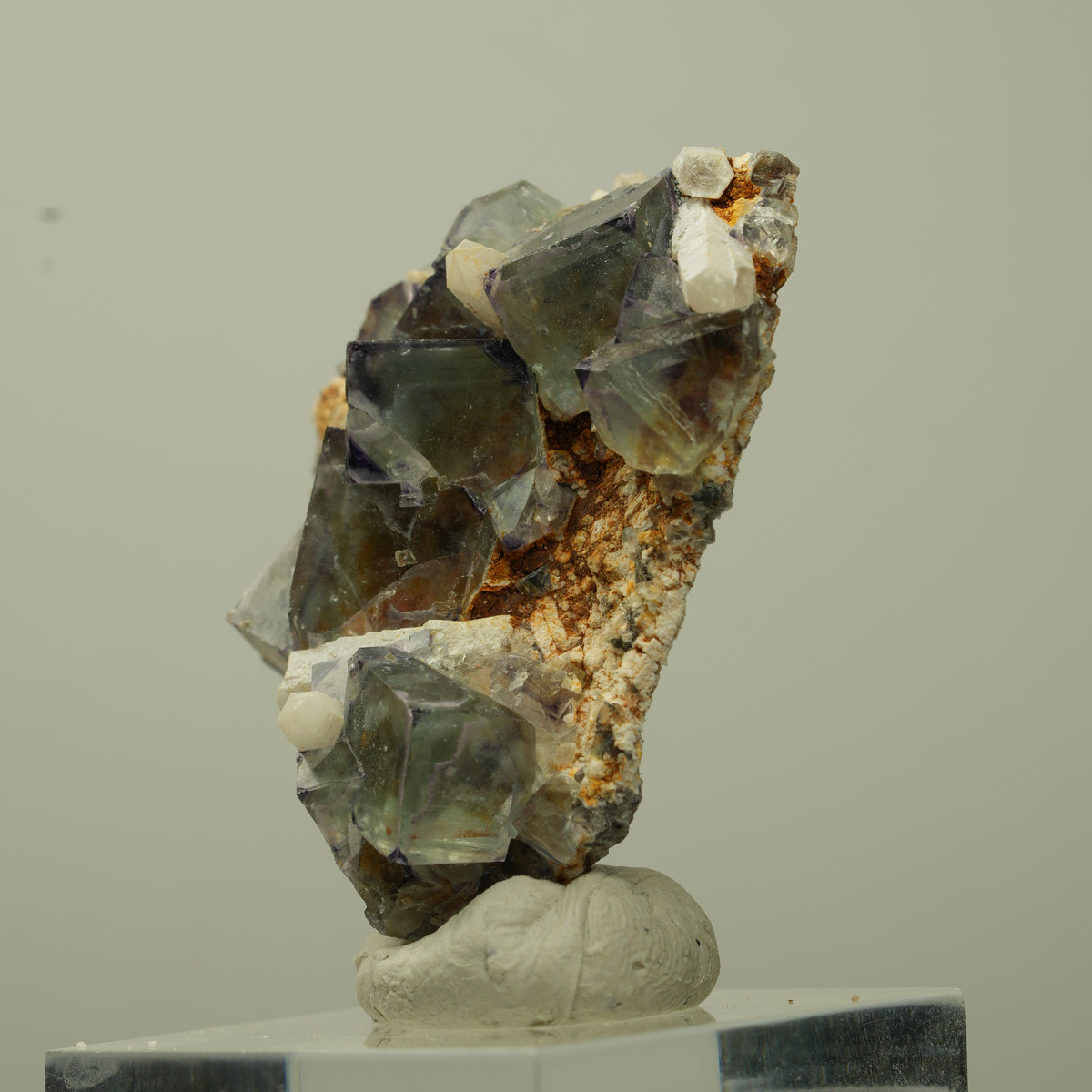 Rare Fluorite fantôme cubique, Quartz, Orthose Brandberg, Namibie 39*34*17mm #13711