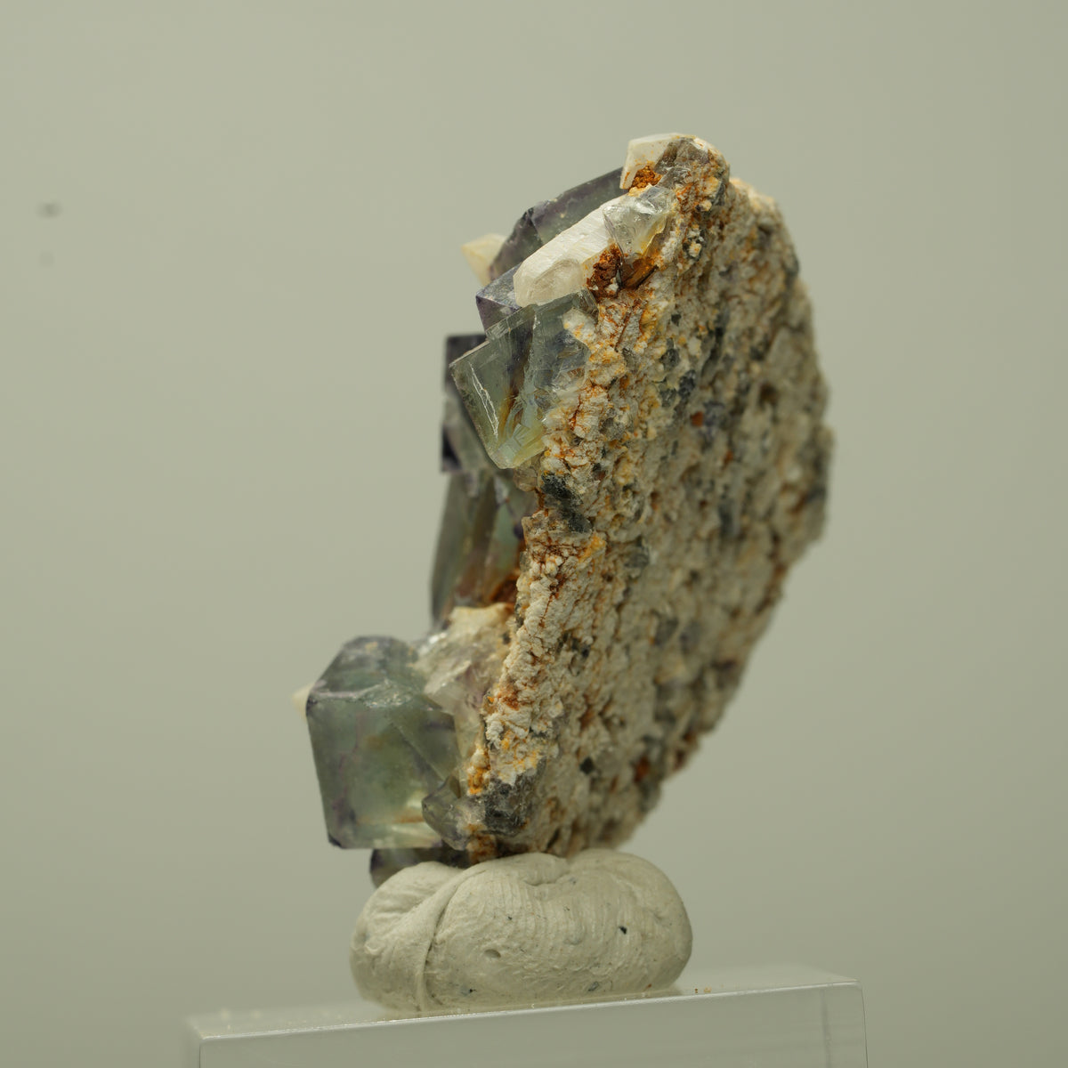 Rare Fluorite fantôme cubique, Quartz, Orthose Brandberg, Namibie 39*34*17mm #13711