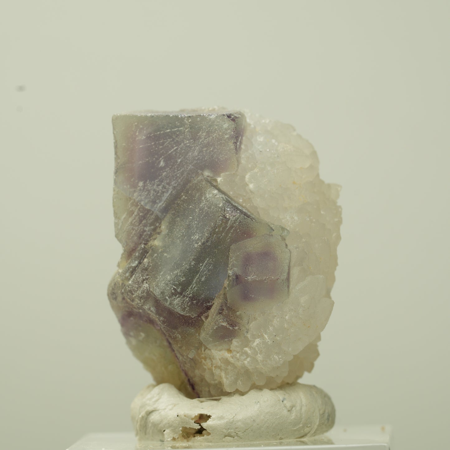 Schöne Phantom Fluorit Würfel auf Quarz Stufe Omehane, Namibia 32*32*21mm #13712