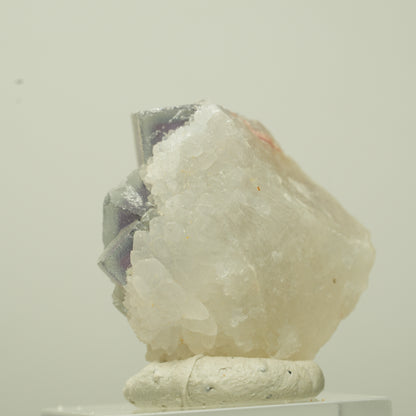 Schöne Phantom Fluorit Würfel auf Quarz Stufe Omehane, Namibia 32*32*21mm #13712