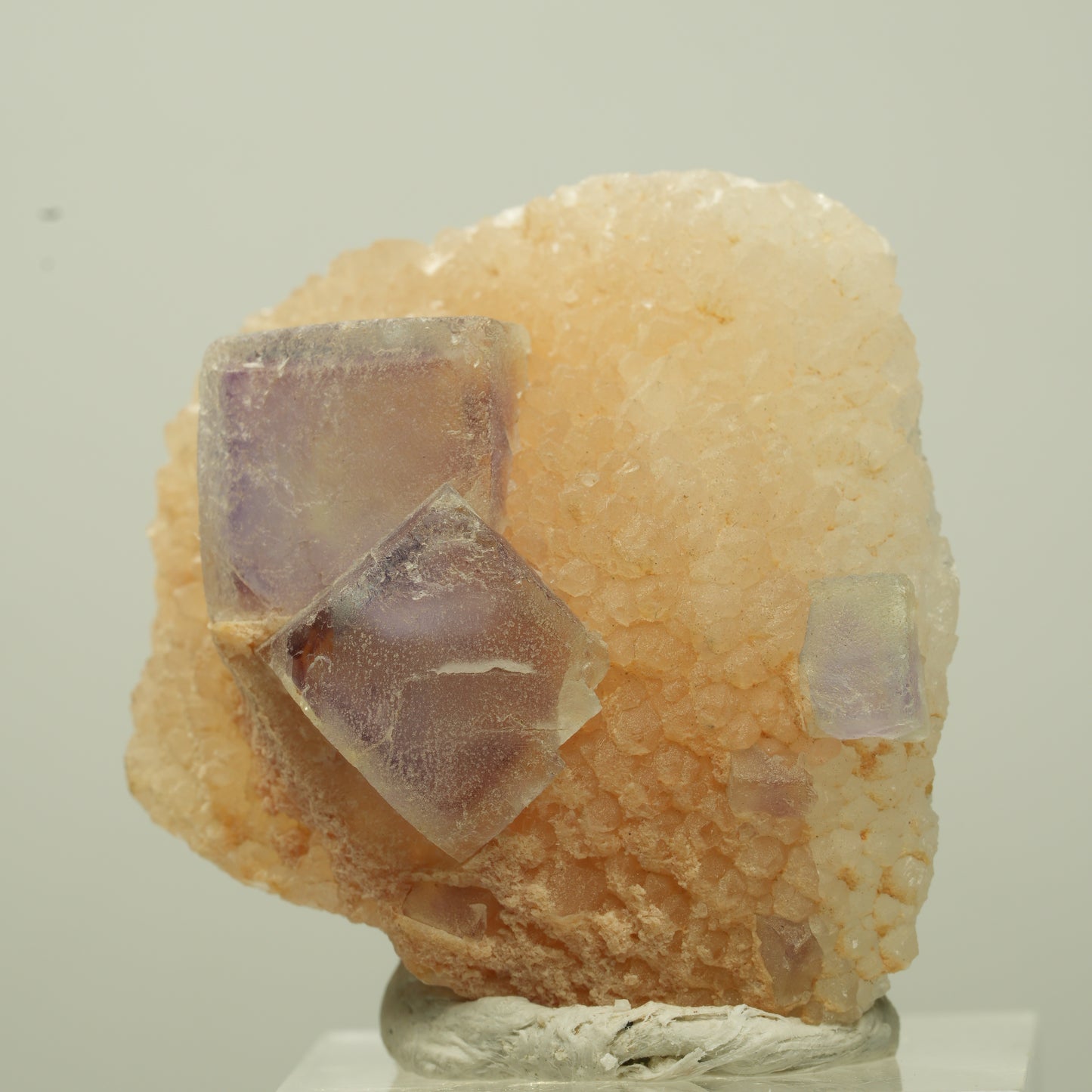 Schöne Phantom Fluorit Würfel auf Quarz Stufe Omehane, Namibia 35*33*19mm #13713