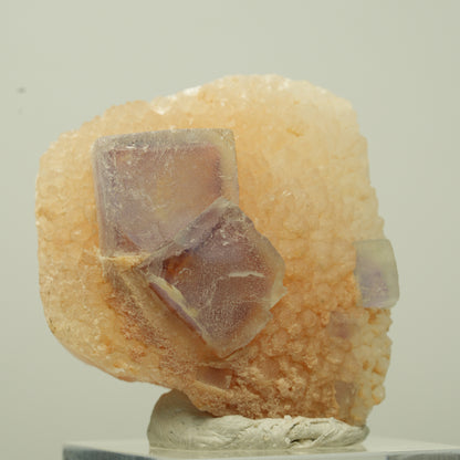 Schöne Phantom Fluorit Würfel auf Quarz Stufe Omehane, Namibia 35*33*19mm #13713