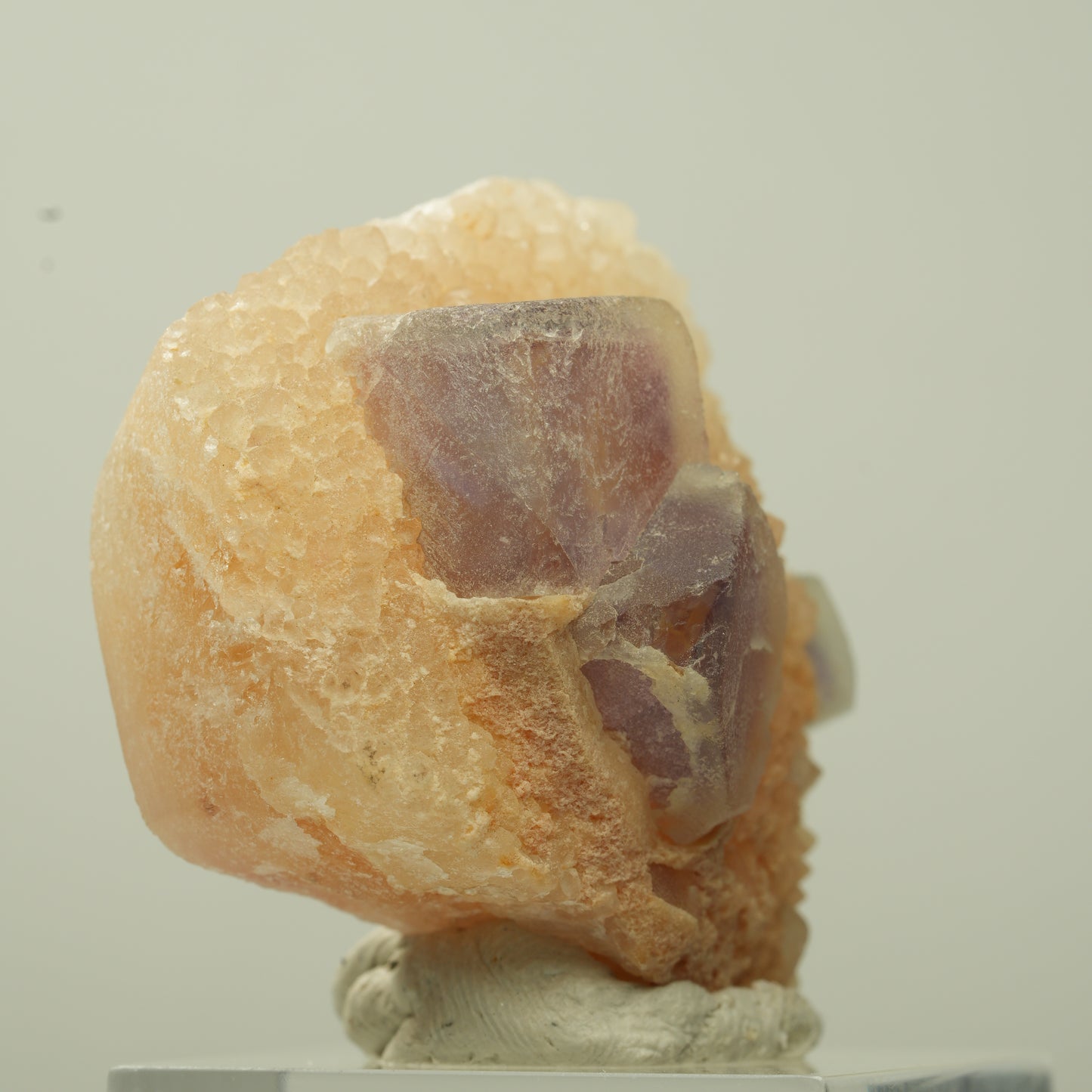 Schöne Phantom Fluorit Würfel auf Quarz Stufe Omehane, Namibia 35*33*19mm #13713