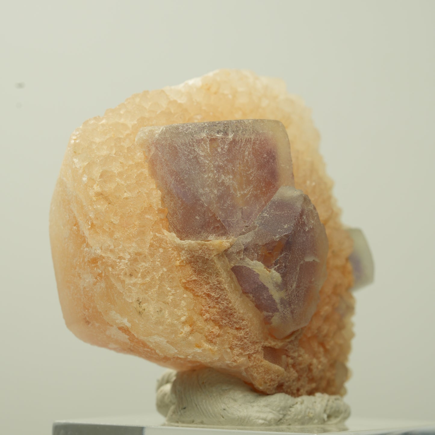 Schöne Phantom Fluorit Würfel auf Quarz Stufe Omehane, Namibia 35*33*19mm #13713