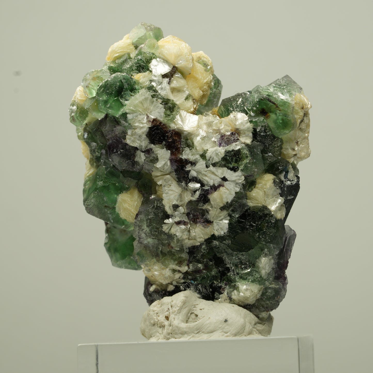 Phantom Fluorit Würfel, Schörl Turmalin, Muskovit Erongo, Namibia 44*35*20mm #13715