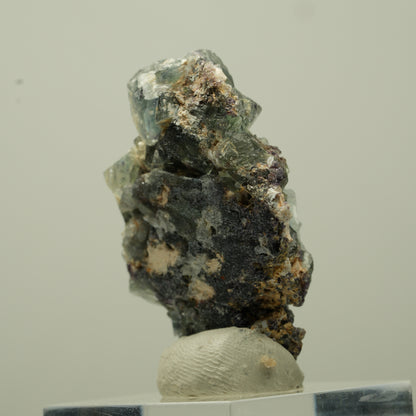 Seltene klare Phantom Fluorit Würfel, Quarz Stufe Okorusu, Namibia 38*31*17mm #13716