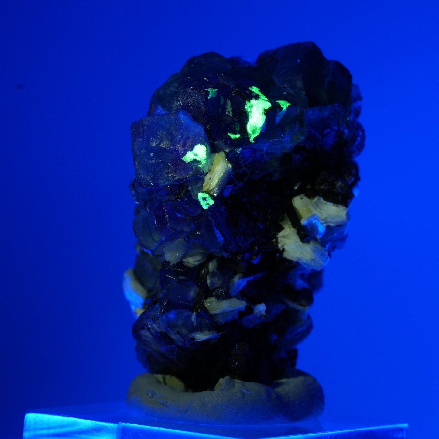 Phantom Fluorit, Schörl Turmalin, Hyalit Opal, Muskovit Erongo, Namibia 40*30*24mm #13718