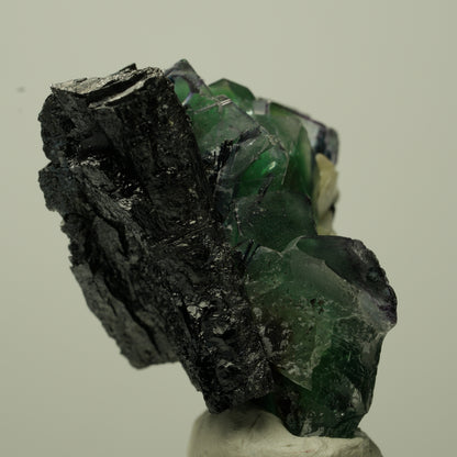 Phantom Fluorit Würfel, Schörl Turmalin, Muskovit Erongo, Namibia 35*32*28mm #13719