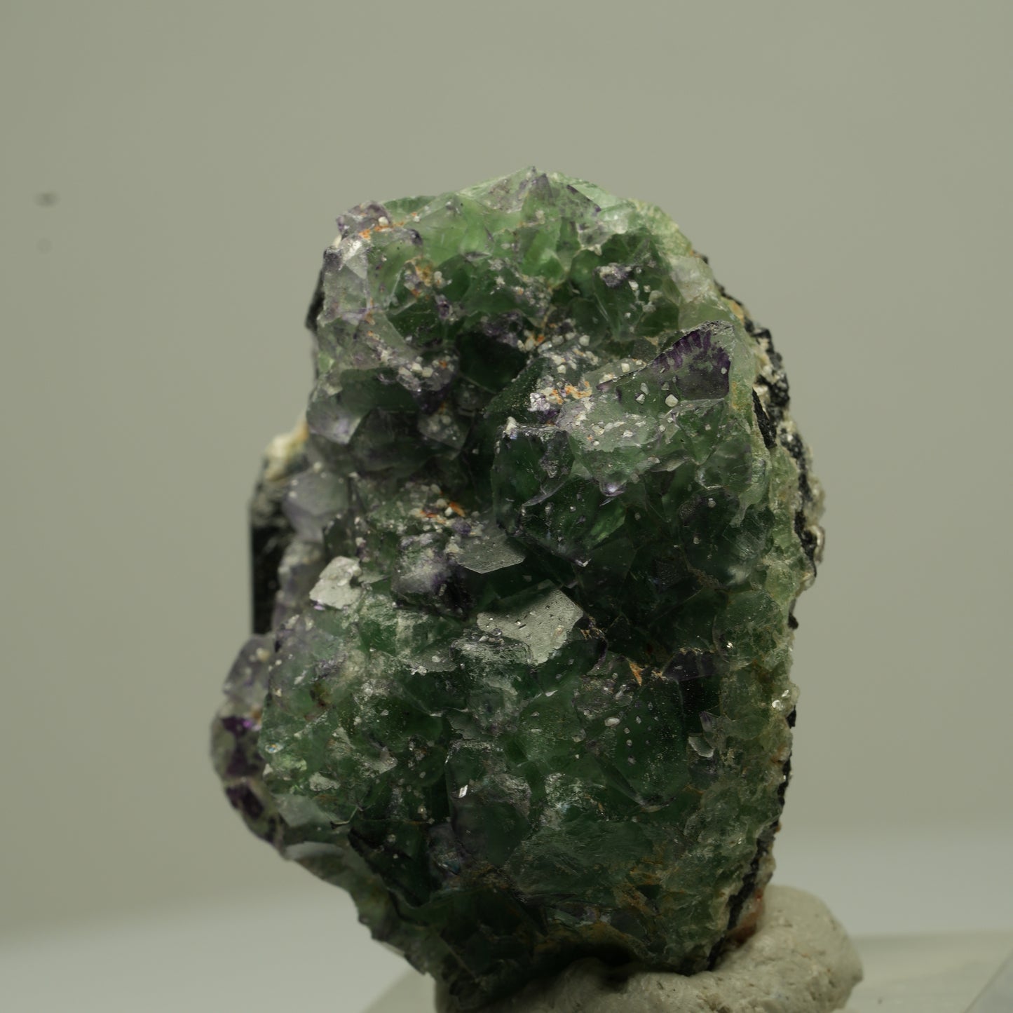 Phantom Fluorit Würfel, Schörl Turmalin, Muskovit Erongo, Namibia 39*34*20mm #13720