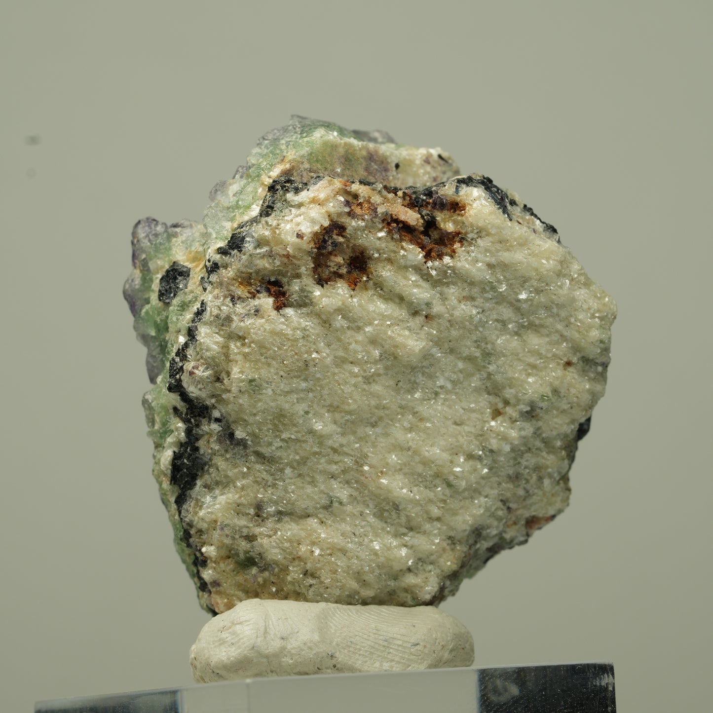 Phantom Fluorit Würfel, Schörl Turmalin, Muskovit Erongo, Namibia 39*34*20mm #13720
