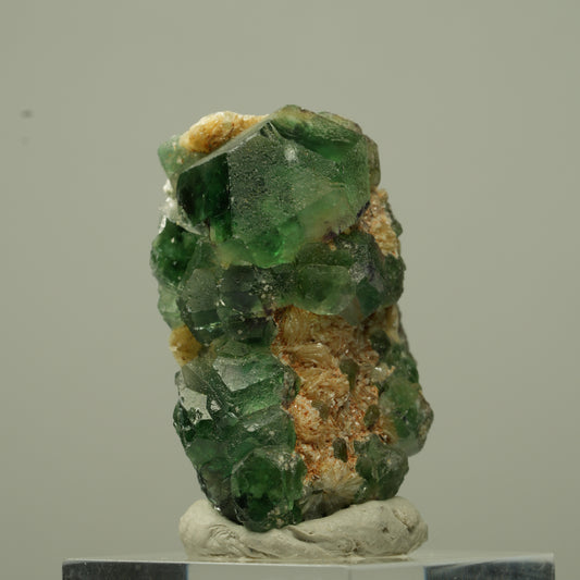 Phantom Fluorit hexagonal, Schörl Turmalin, Muskovit Erongo, Namibia 37*23*22mm #13721