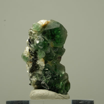Phantom Fluorit hexagonal, Schörl Turmalin, Muskovit Erongo, Namibia 37*23*22mm #13721