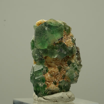 Phantom Fluorit hexagonal, Schörl Turmalin, Muskovit Erongo, Namibia 37*23*22mm #13721