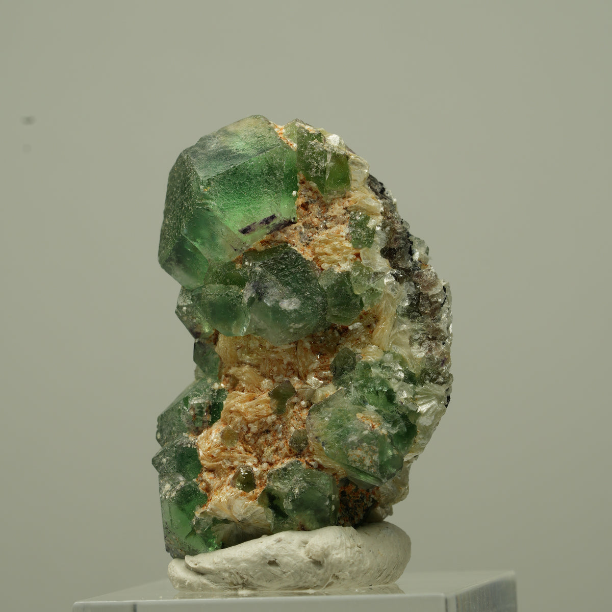 Phantom Fluorit hexagonal, Schörl Turmalin, Muskovit Erongo, Namibia 37*23*22mm #13721