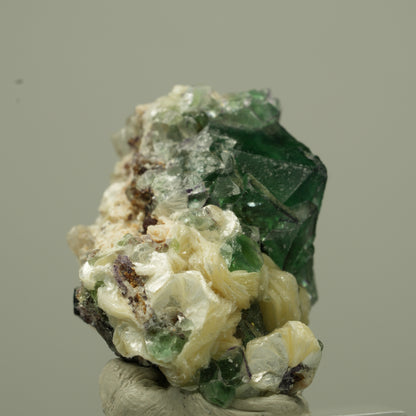 Phantom Fluorit Würfel, Schörl Turmalin, Muskovit Erongo, Namibia 30*24*23mm #13722