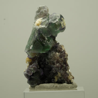 Phantom Fluorit hexagonal, Hyalit Opal, Muskovit Erongo, Namibia 41*23*21mm #13724