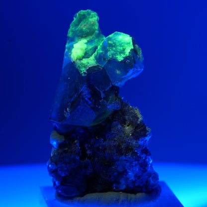 Phantom Fluorit hexagonal, Hyalit Opal, Muskovit Erongo, Namibia 41*23*21mm #13724