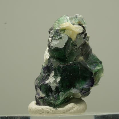 Phantom Fluorit Würfel, Schörl Turmalin, Muskovit Erongo, Namibia 31*21*19mm #13726