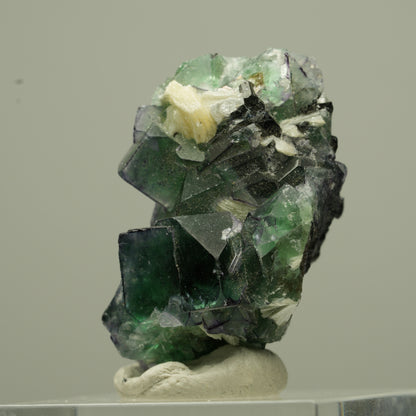 Phantom Fluorit Würfel, Schörl Turmalin, Muskovit Erongo, Namibia 31*21*19mm #13726