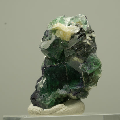 Phantom Fluorit Würfel, Schörl Turmalin, Muskovit Erongo, Namibia 31*21*19mm #13726