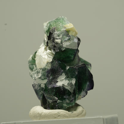 Phantom Fluorit Würfel, Schörl Turmalin, Muskovit Erongo, Namibia 31*21*19mm #13726