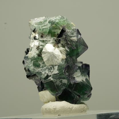 Phantom Fluorit Würfel, Schörl Turmalin, Muskovit Erongo, Namibia 31*21*19mm #13726