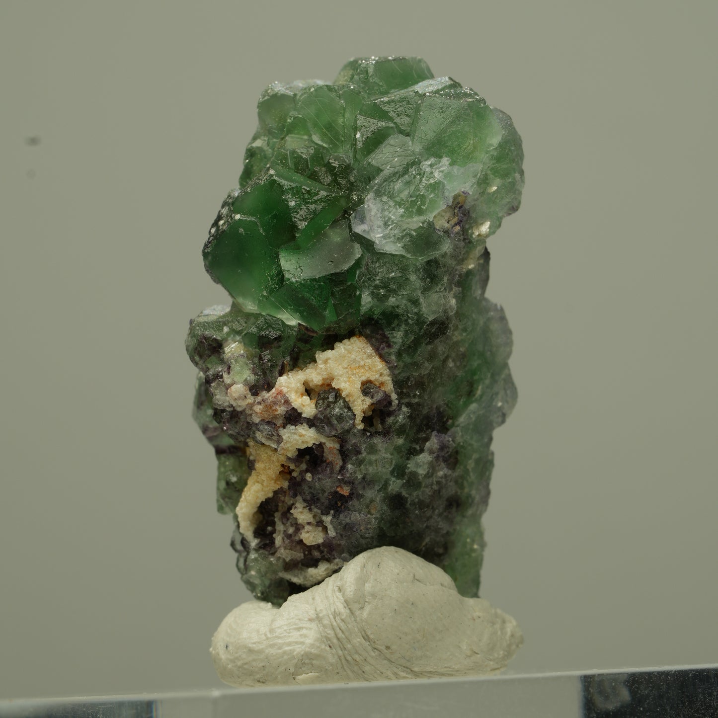 Phantom Fluorit Würfel, Schörl Turmalin, Muskovit Erongo, Namibia 32*17*13mm #13727