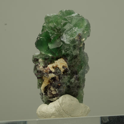 Phantom Fluorit Würfel, Schörl Turmalin, Muskovit Erongo, Namibia 32*17*13mm #13727