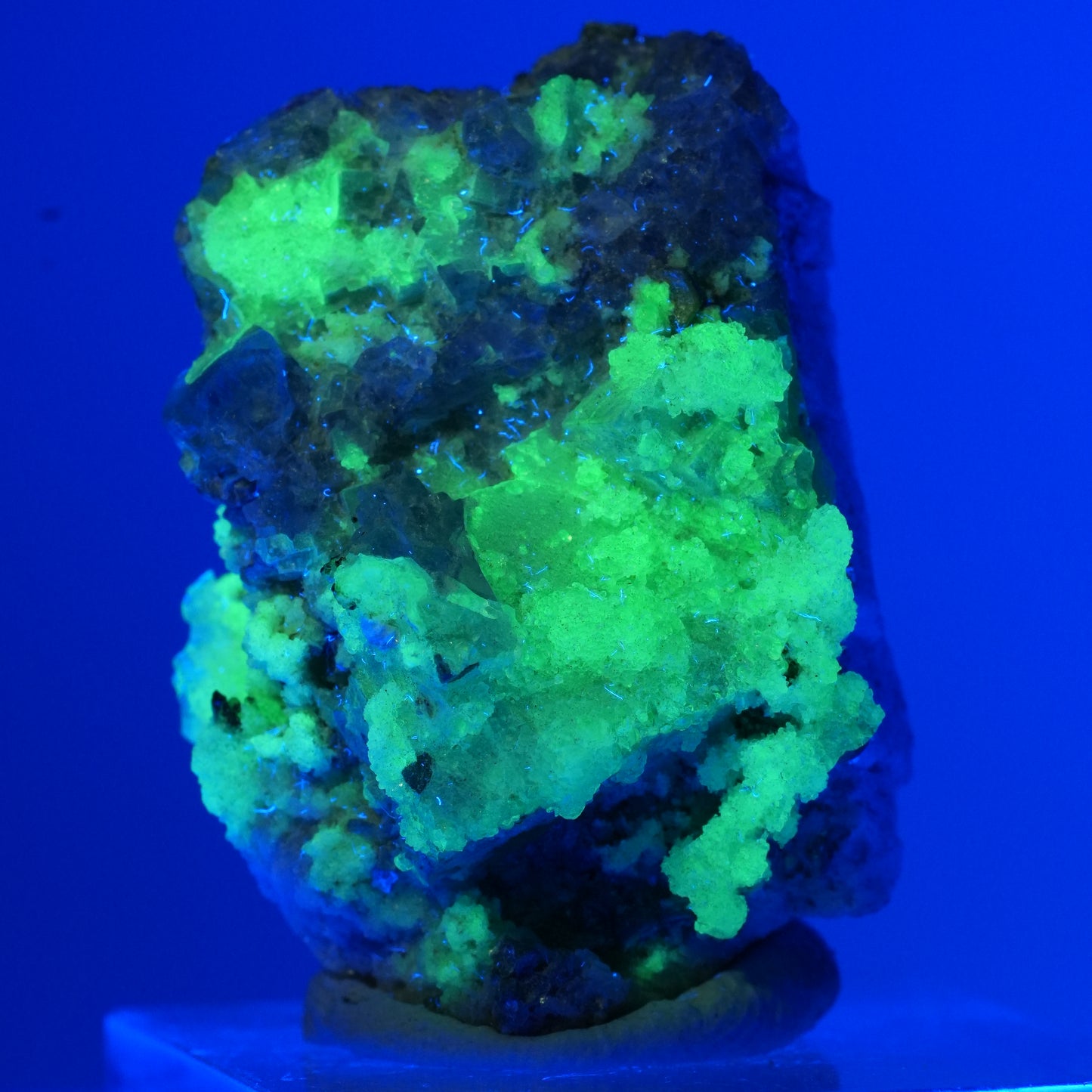 Seltene Phantom Fluorit, Orthoklas, Hyalit Opal Stufe Erongo, Namibia 34*24*18mm #13728