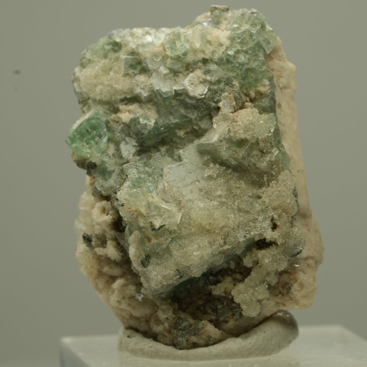 Seltene Phantom Fluorit, Orthoklas, Hyalit Opal Stufe Erongo, Namibia 34*24*18mm #13728
