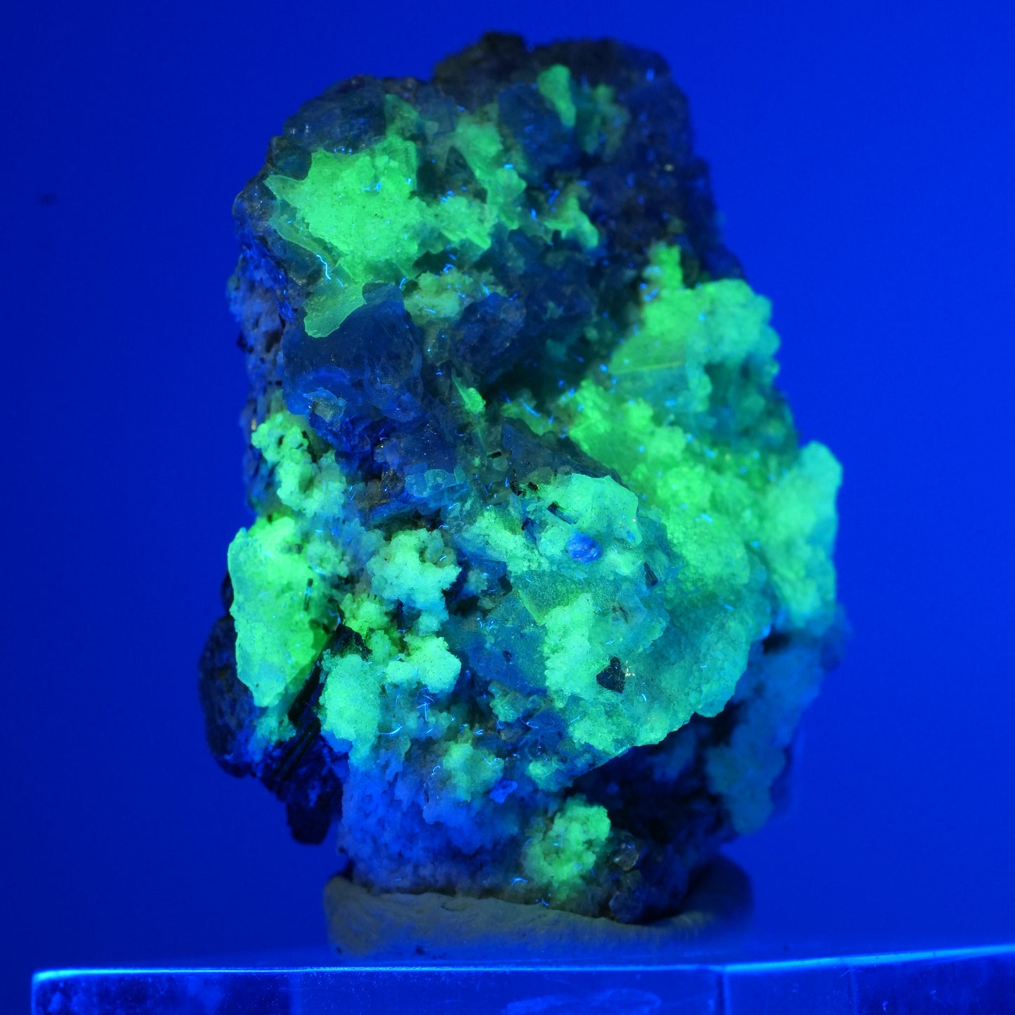 Seltene Phantom Fluorit, Orthoklas, Hyalit Opal Stufe Erongo, Namibia 34*24*18mm #13728