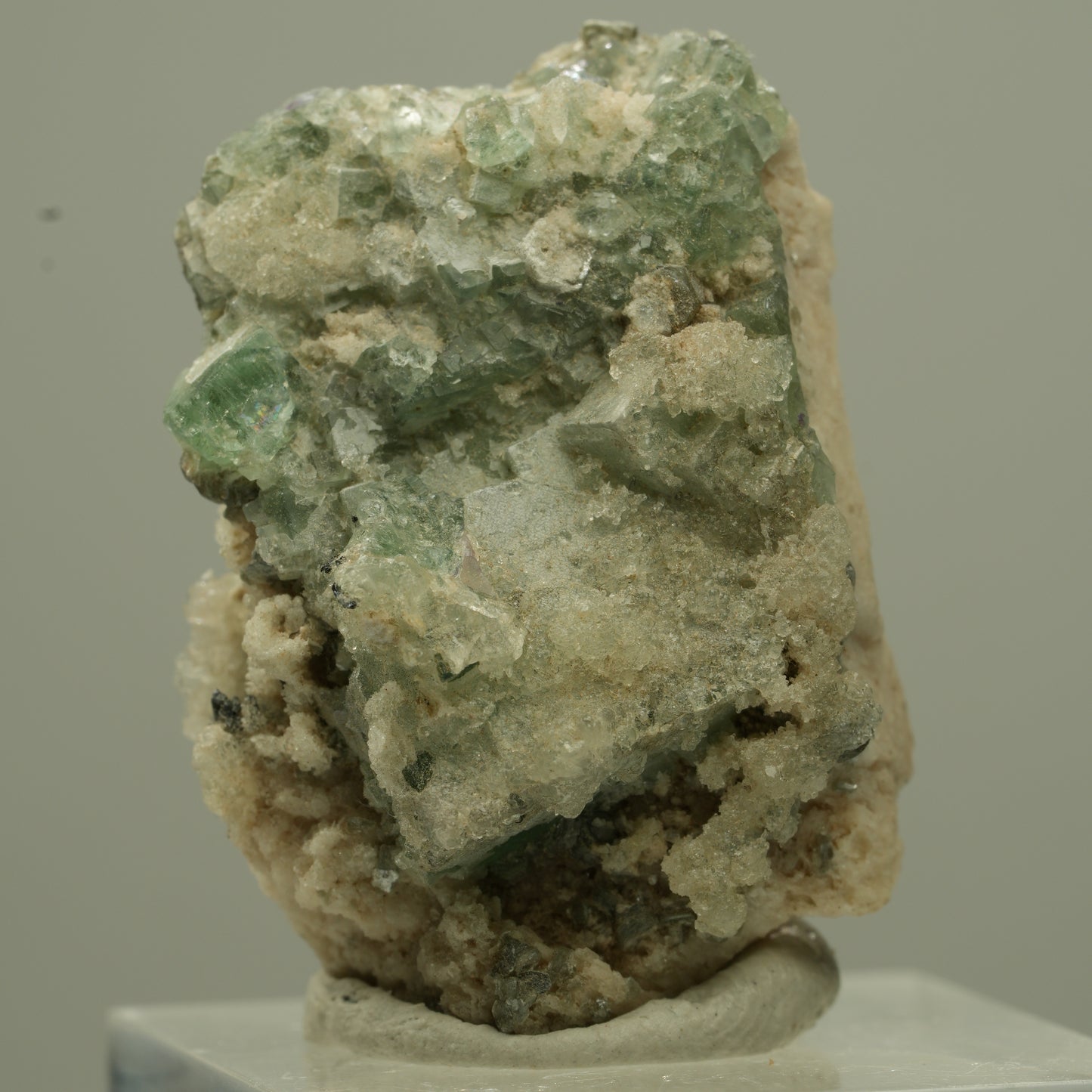 Seltene Phantom Fluorit, Orthoklas, Hyalit Opal Stufe Erongo, Namibia 34*24*18mm #13728
