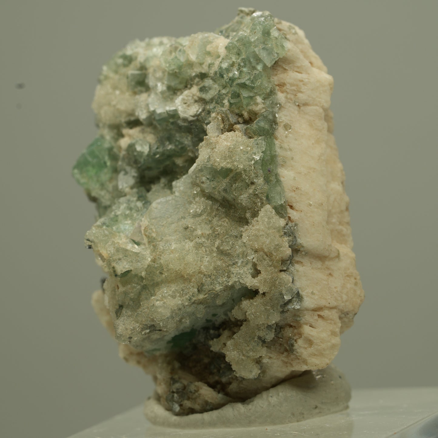 Seltene Phantom Fluorit, Orthoklas, Hyalit Opal Stufe Erongo, Namibia 34*24*18mm #13728