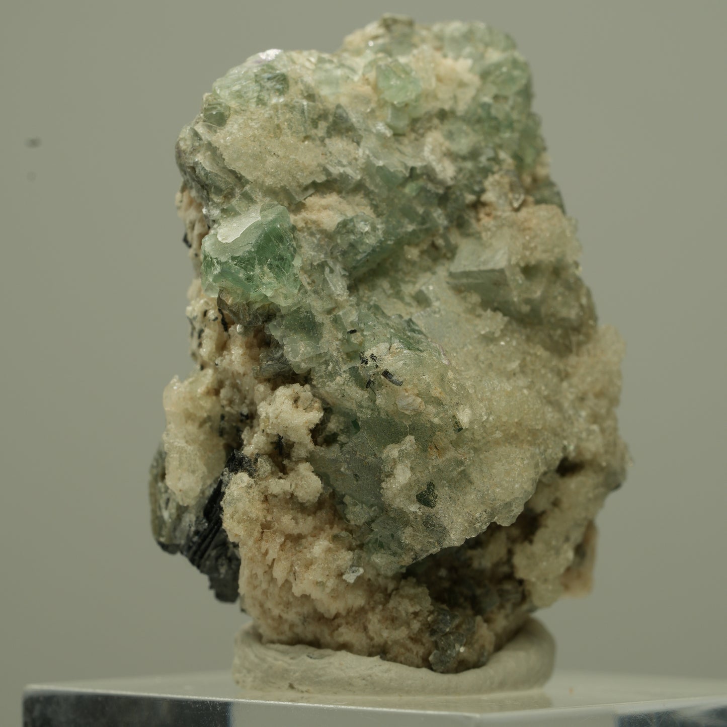 Seltene Phantom Fluorit, Orthoklas, Hyalit Opal Stufe Erongo, Namibia 34*24*18mm #13728