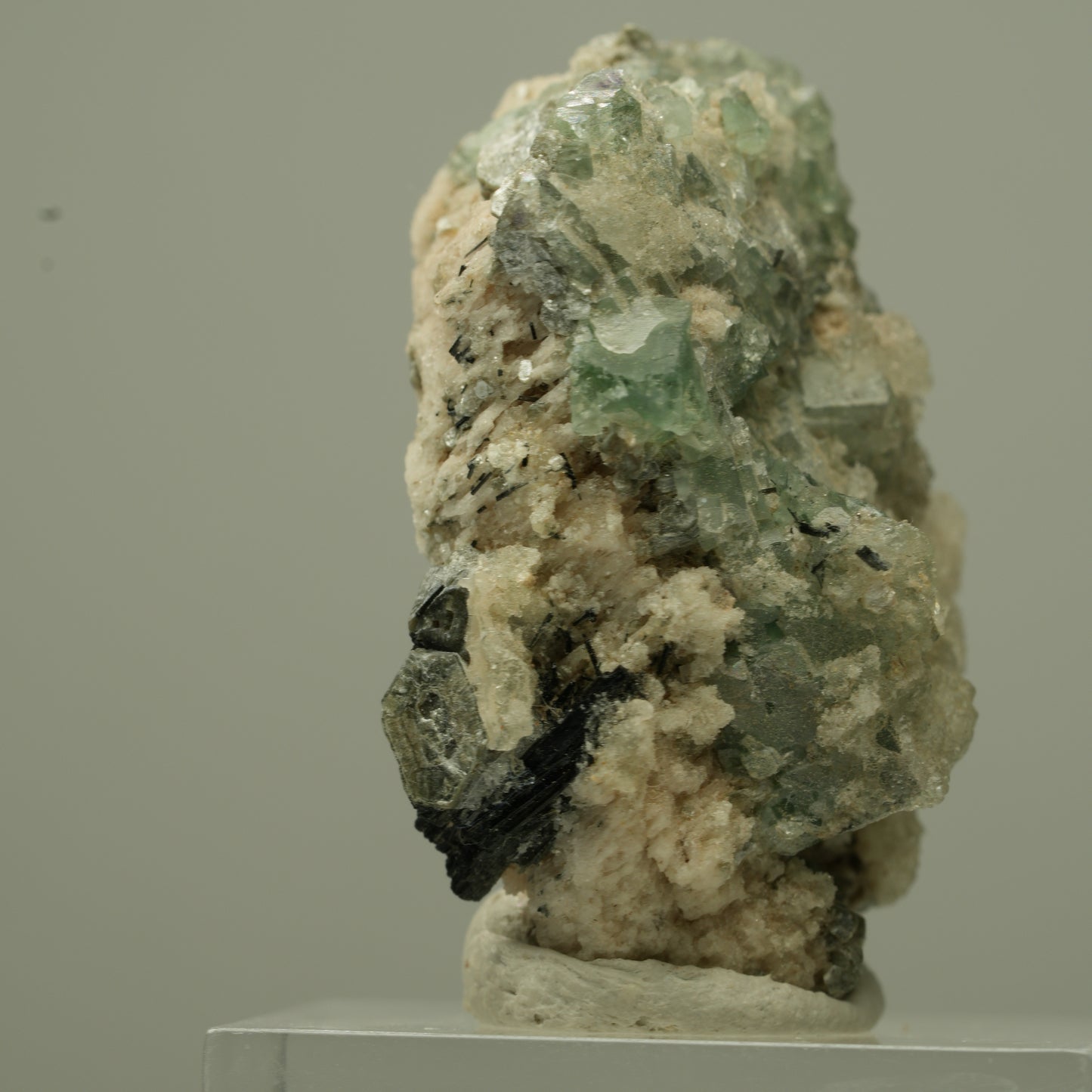 Seltene Phantom Fluorit, Orthoklas, Hyalit Opal Stufe Erongo, Namibia 34*24*18mm #13728