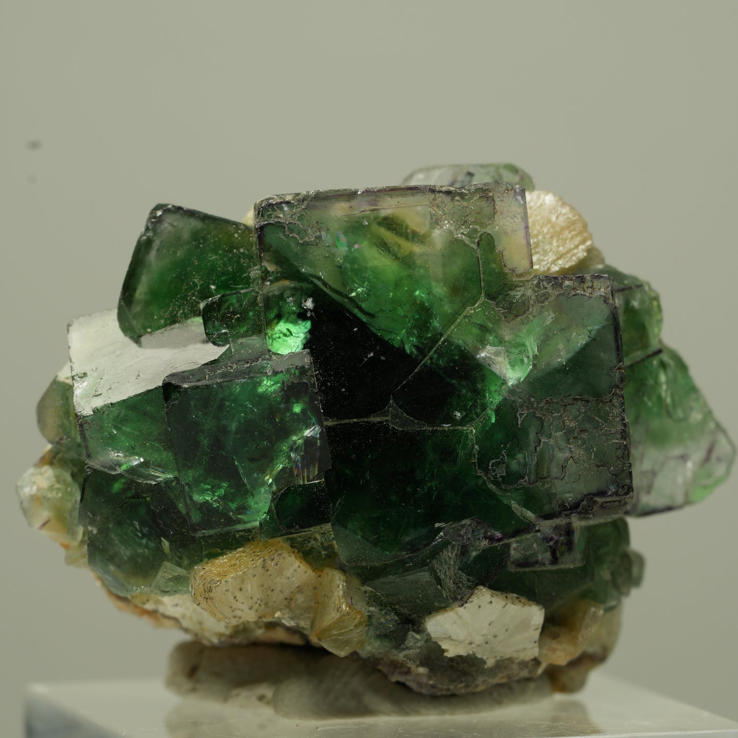 Phantom Fluorit Würfel, Schörl Turmalin, Muskovit Erongo, Namibia 36*29*19mm #13729