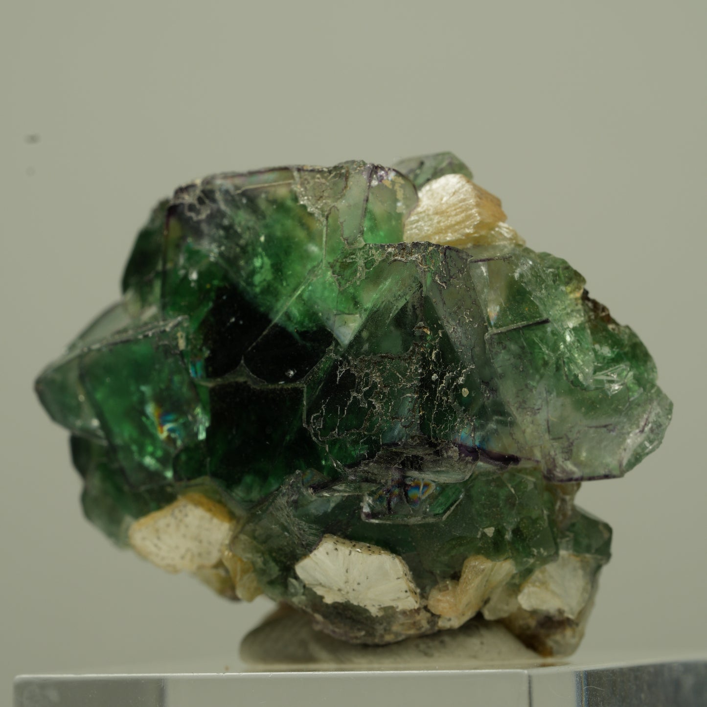 Phantom Fluorit Würfel, Schörl Turmalin, Muskovit Erongo, Namibia 36*29*19mm #13729