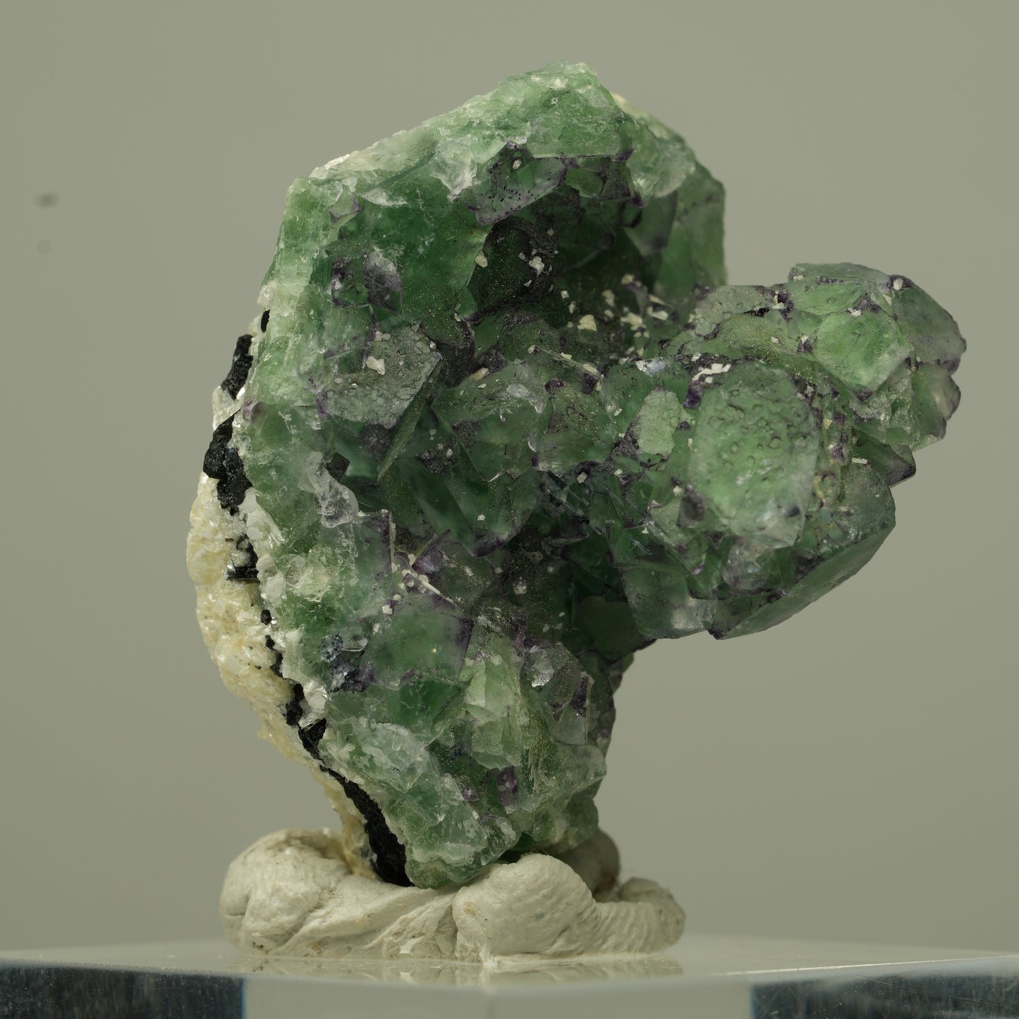 Phantom Fluorit Würfel, Schörl Turmalin, Muskovit Erongo, Namibia 33*24*23mm #13730