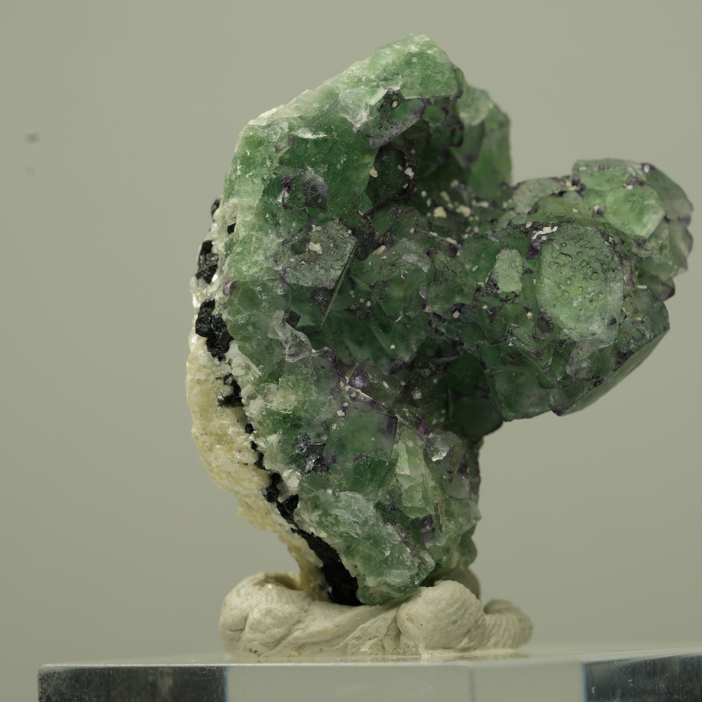 Phantom Fluorit Würfel, Schörl Turmalin, Muskovit Erongo, Namibia 33*24*23mm #13730