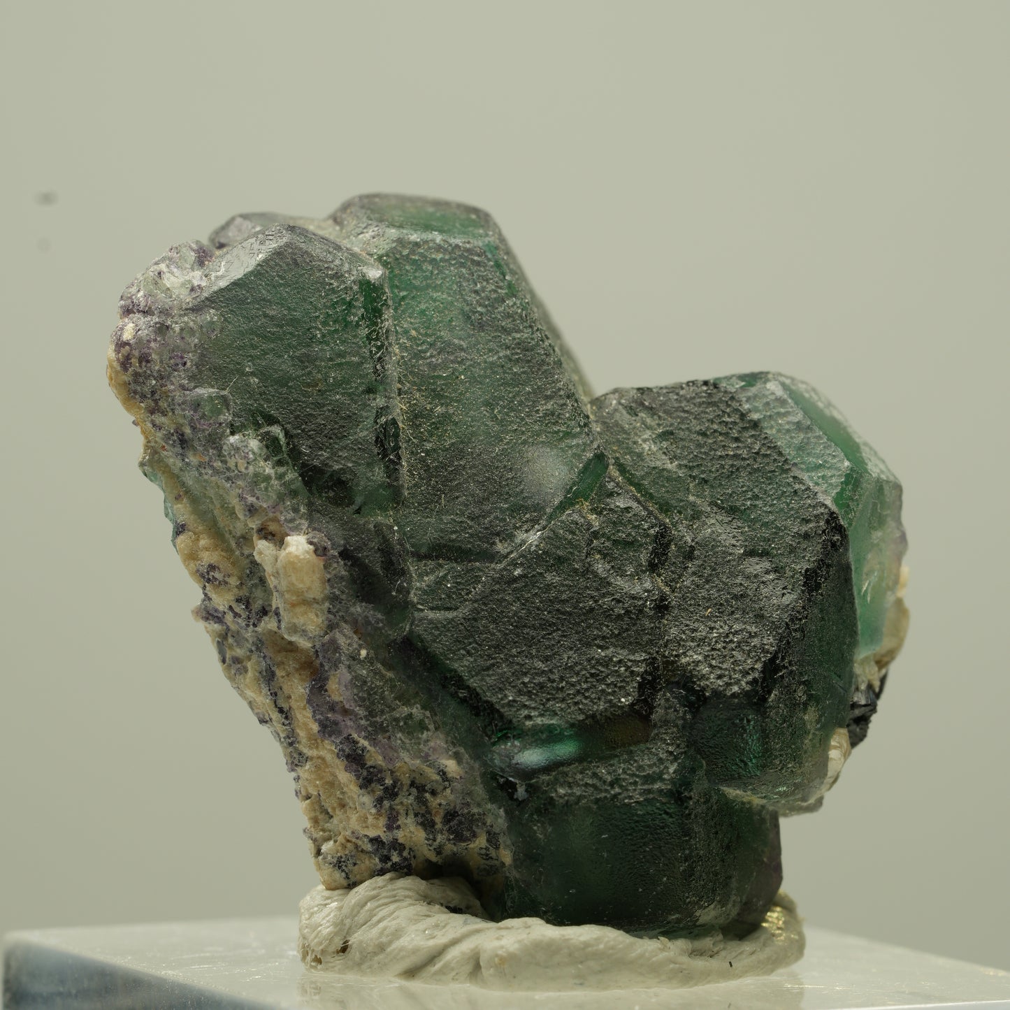 Phantom Fluorit hexagonal, Schörl Turmalin, Muskovit Erongo, Namibia 32*23*23mm #13731