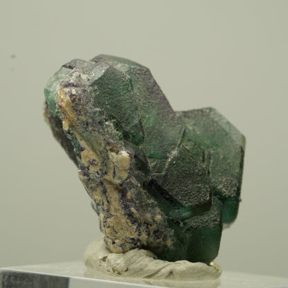 Phantom Fluorit hexagonal, Schörl Turmalin, Muskovit Erongo, Namibia 32*23*23mm #13731