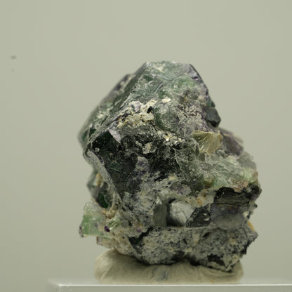 Phantom Fluorit hexagonal, Schörl Turmalin, Muskovit Erongo, Namibia 29*27*22mm #13732
