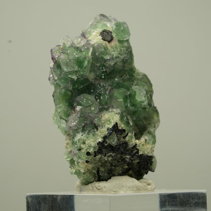 Phantom Fluorit Würfel, Schörl Turmalin, Muskovit Erongo, Namibia 42*28*19mm #13733