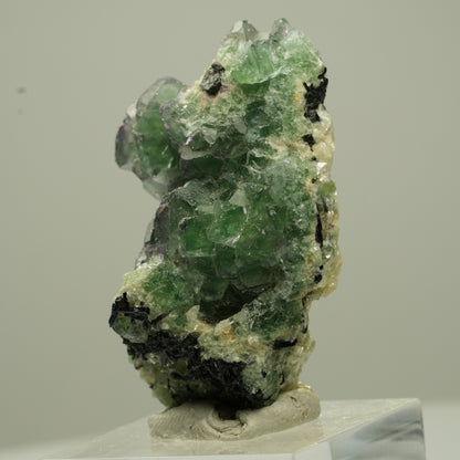 Phantom Fluorit Würfel, Schörl Turmalin, Muskovit Erongo, Namibia 42*28*19mm #13733