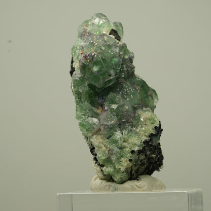 Phantom Fluorit Würfel, Schörl Turmalin, Muskovit Erongo, Namibia 42*28*19mm #13733