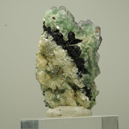 Phantom Fluorit Würfel, Schörl Turmalin, Muskovit Erongo, Namibia 42*28*19mm #13733