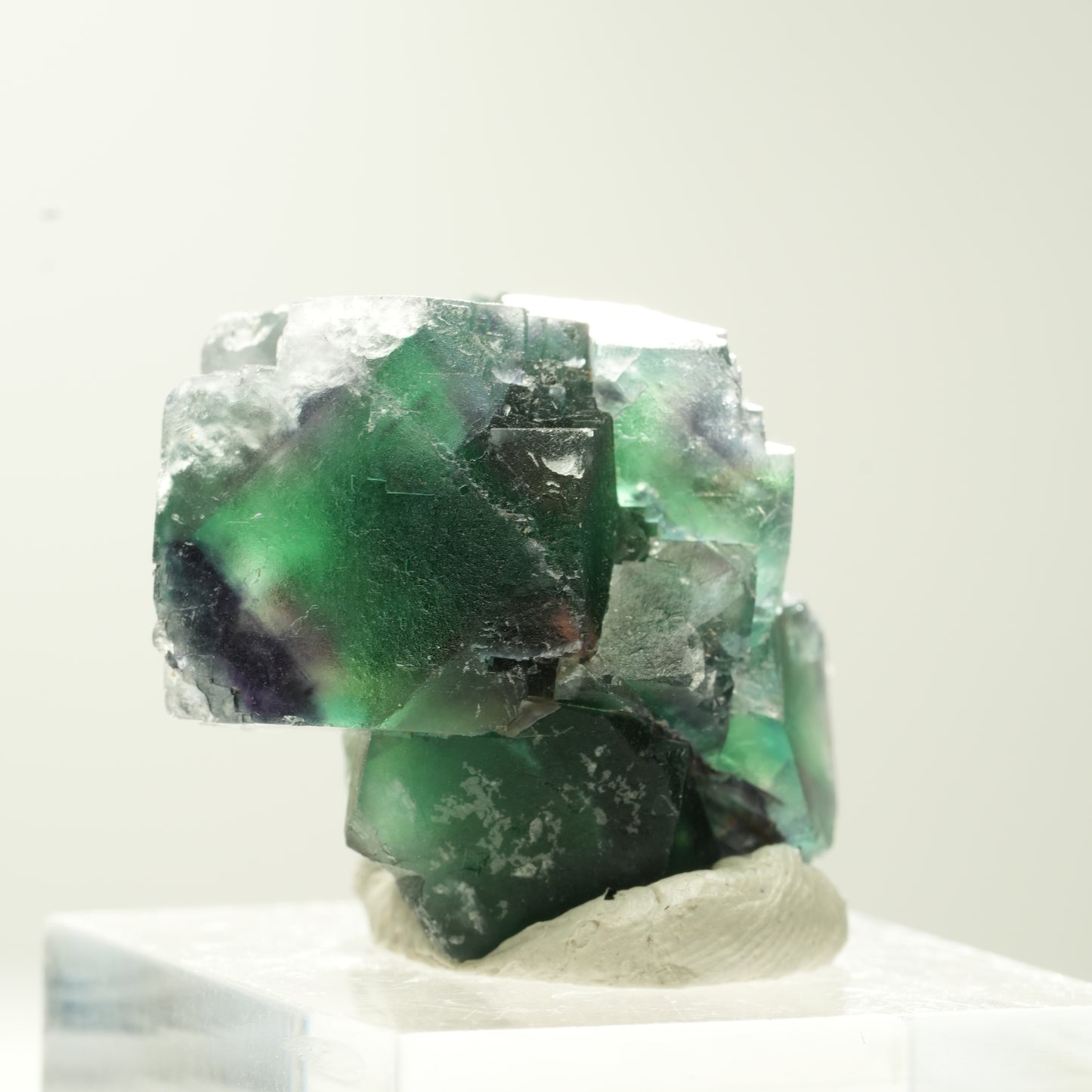 Seltene Phantom Fluorit Würfel Stufe, grün lila Erongo, Namibia 29*23*19mm #13735