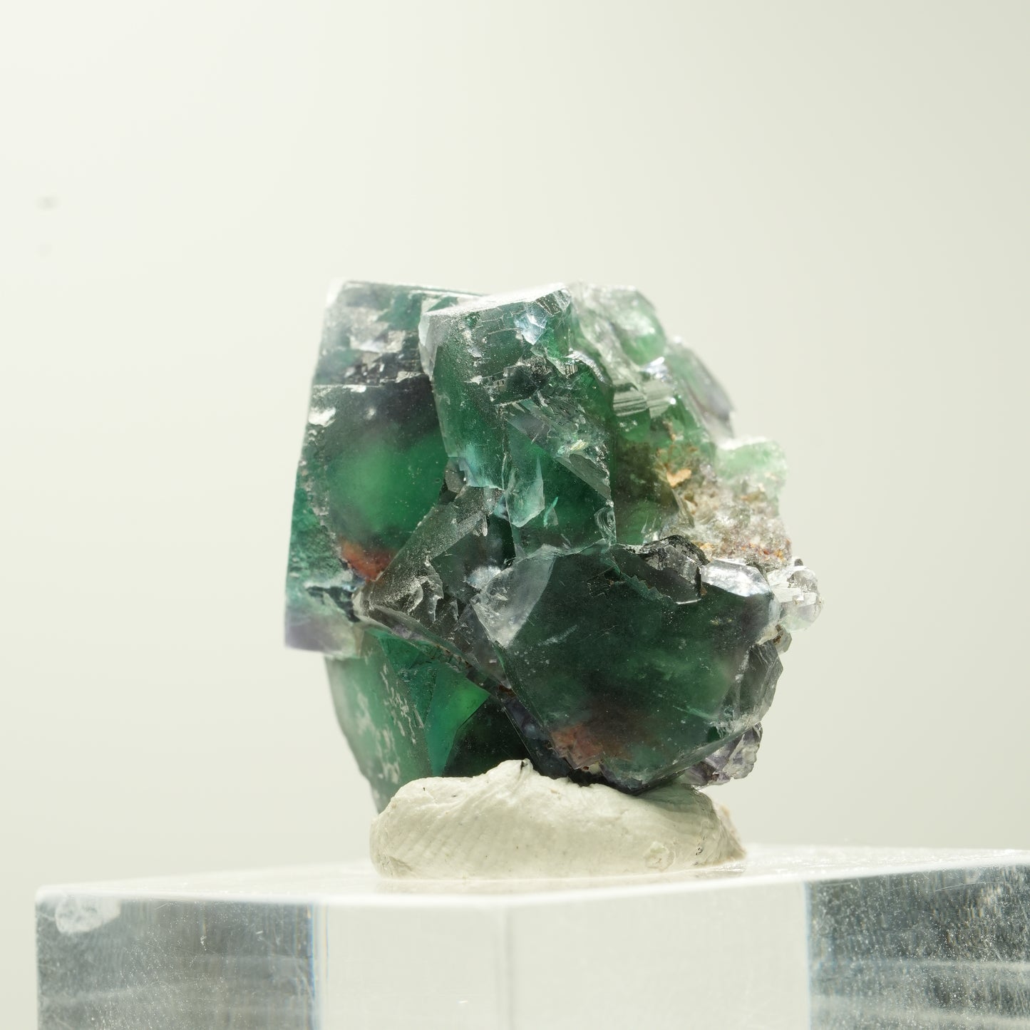 Seltene Phantom Fluorit Würfel Stufe, grün lila Erongo, Namibia 29*23*19mm #13735